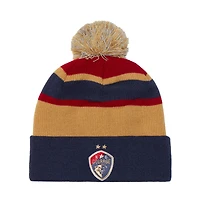 Blue North Carolina Courage Cuffed Knit Hat with Pom