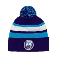 Purple Orlando Pride Cuffed Knit Hat with Pom