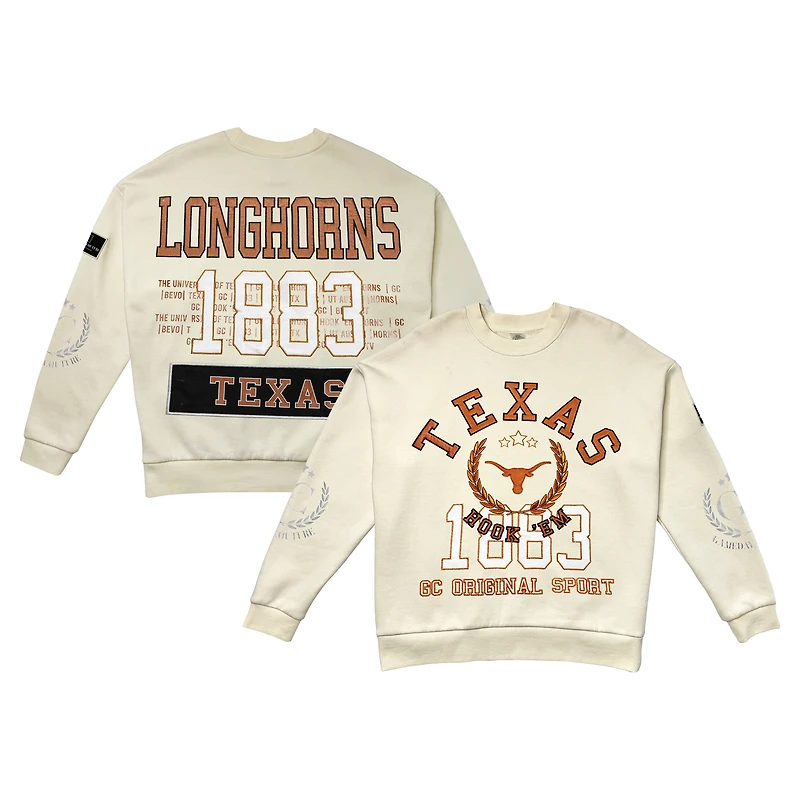 Women's Gameday Couture Cream Texas Longhorns Slay Pullover Sweatshirt