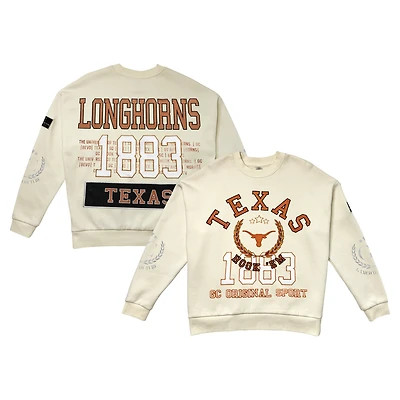 Women's Gameday Couture Cream Texas Longhorns Slay Pullover Sweatshirt