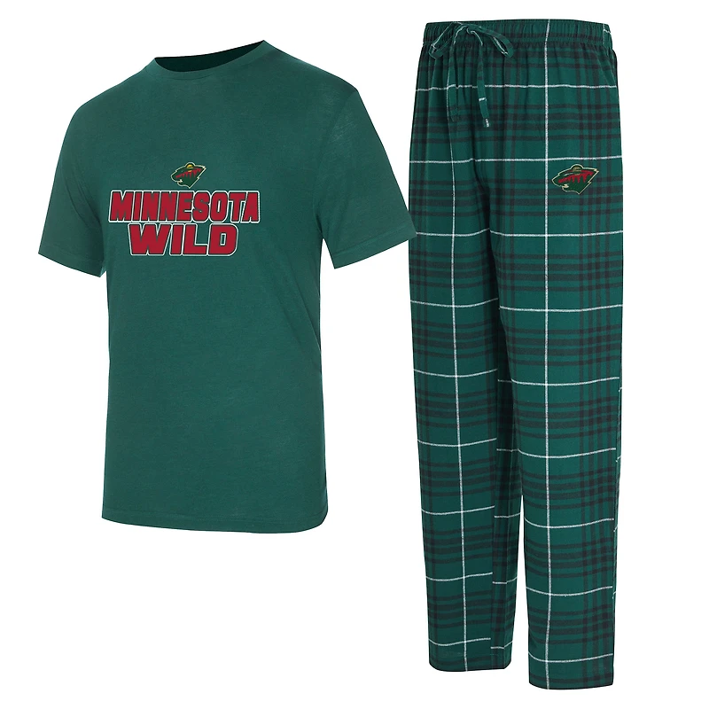 Men's Concepts Sport Minnesota Wild Vector Top & Pants Sleep Set