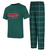 Men's Concepts Sport Minnesota Wild Vector Top & Pants Sleep Set