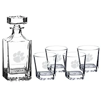 Clemson Tigers Five-Piece Personalized Decanter Set