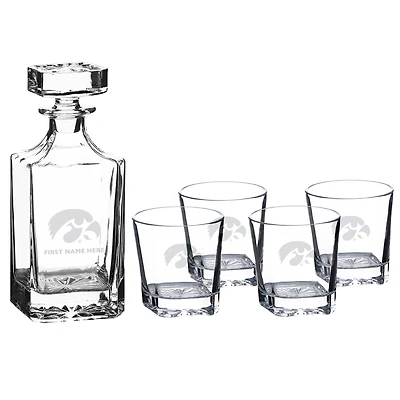 Iowa Hawkeyes Five-Piece Personalized Decanter Set