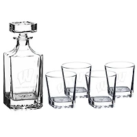 Wisconsin Badgers Five-Piece Personalized Decanter Set