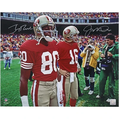 Joe Montana & Jerry Rice San Francisco 49ers Autographed 16" x 20" Taking the Field Photograph