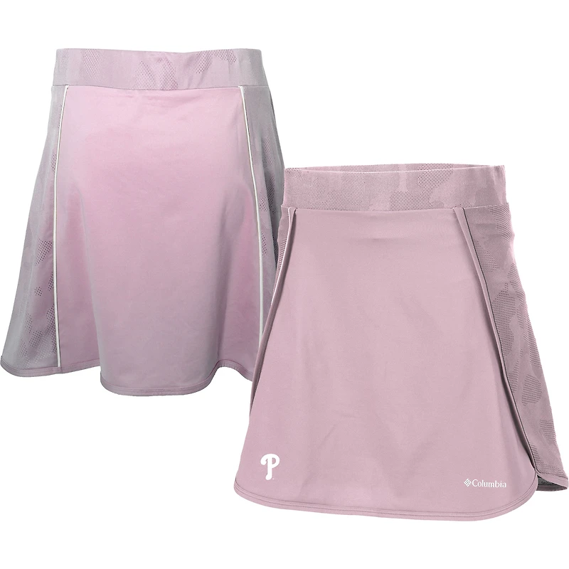 Women's Columbia Pink Philadelphia Phillies Omni-Wick Up Next Golf Skort