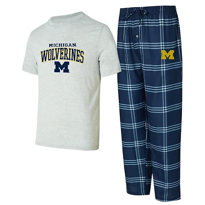 Men's Concepts Sport Michigan Wolverines Top & Pants Sleep Set