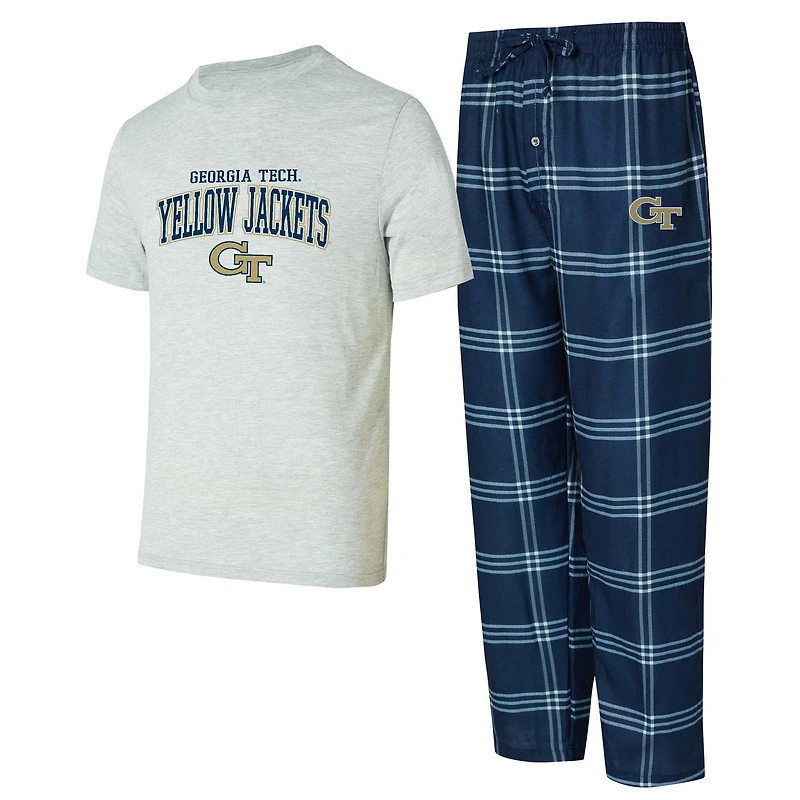 Men's Concepts Sport Georgia Tech Yellow Jackets Top & Pants Sleep Set