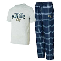 Men's Concepts Sport Georgia Tech Yellow Jackets Top & Pants Sleep Set