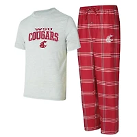 Men's Concepts Sport Washington State Cougars Top & Pants Sleep Set