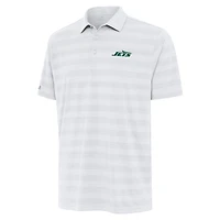 Men's Antigua  White New York Jets  Tunnel Polo