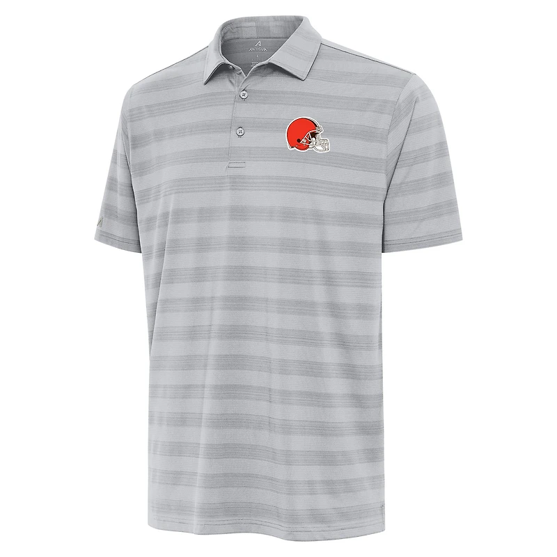 Men's Antigua Gray Cleveland Browns Tunnel Polo