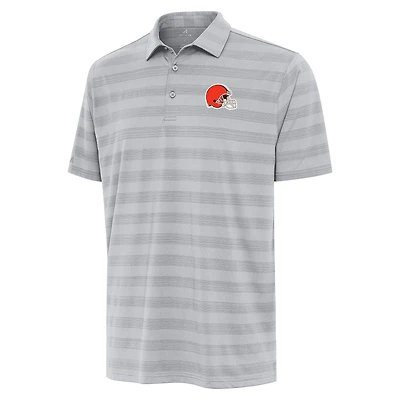 Men's Antigua Gray Cleveland Browns Tunnel Polo