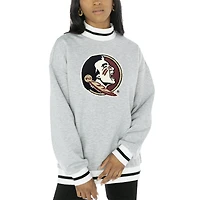 Women's Gameday Couture Gray Florida State Seminoles In It To Win It Sporty Pullover Sweatshirt