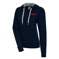 Women's Antigua  Navy NASCAR Patriotic Victory Pullover Hoodie