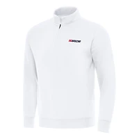 Men's Antigua  White NASCAR Patriotic Victory Quarter-Zip Jacket