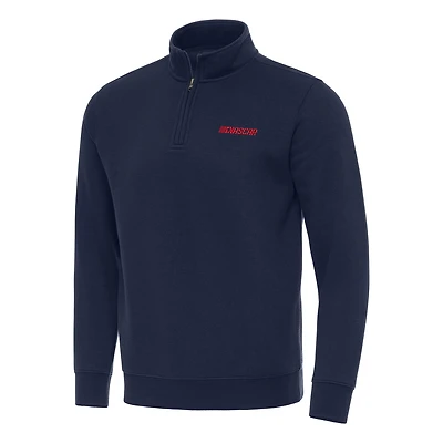 Men's Antigua  Navy NASCAR Patriotic Victory Quarter-Zip Jacket