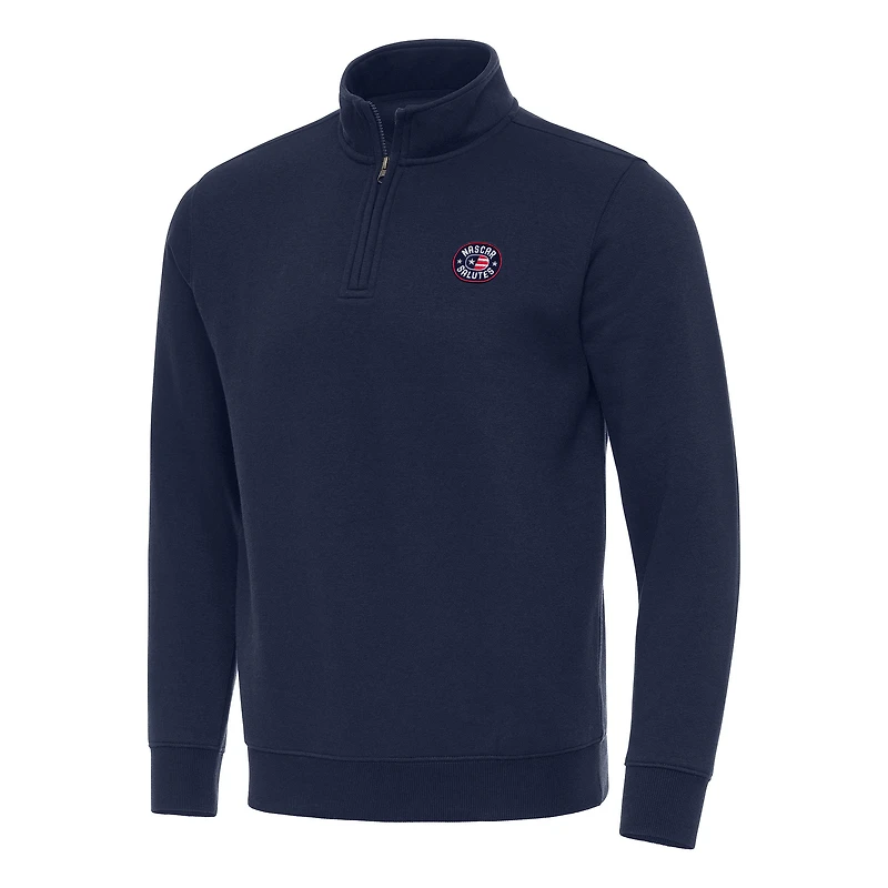 Men's Antigua  Navy NASCAR Salutes Victory Quarter-Zip Jacket