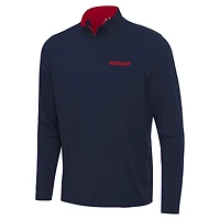 Men's Antigua  Navy NASCAR Patriotic Content Quarter-Zip Pullover Top
