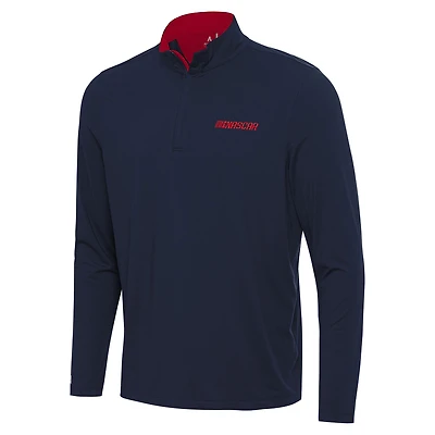 Men's Antigua Navy NASCAR Patriotic Content Quarter-Zip Pullover Top