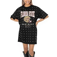 Women's Gameday Couture Black Florida State Seminoles Allover Rhinestone T-Shirt Dress