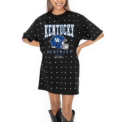 Women's Gameday Couture Black Kentucky Wildcats Allover Rhinestone T-Shirt Dress