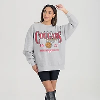Women's Gameday Couture Gray Houston Cougars Basketball Premium Fleece Drop Pullover Sweatshirt
