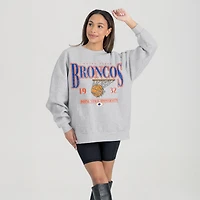 Women's Gameday Couture Gray Boise State Broncos Basketball Premium Fleece Drop Pullover Sweatshirt