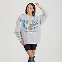 Women's Gameday Couture Gray UCLA Bruins Basketball Premium Fleece Drop Pullover Sweatshirt