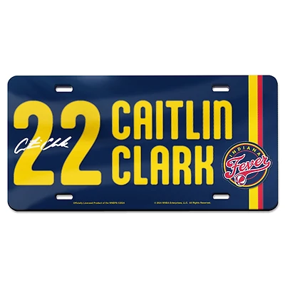 WinCraft Caitlin Clark Indiana Fever Laser Cut Acrylic License Plate