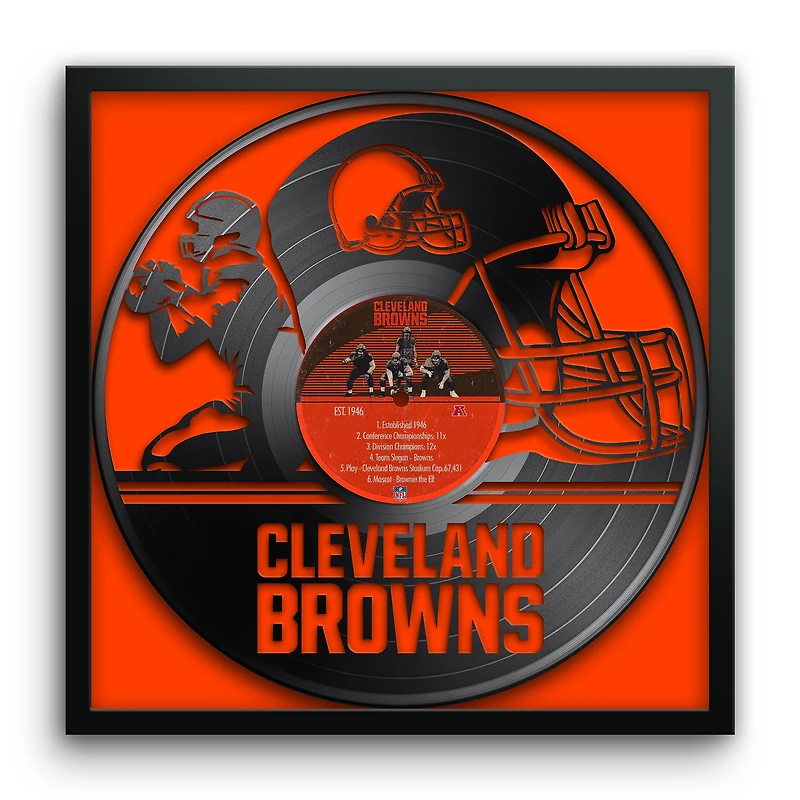 Cleveland Browns Framed 13" x 13" Vinyl Record Art Print