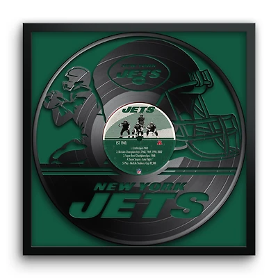 New York Jets Framed 13" x 13" Vinyl Record Art Print