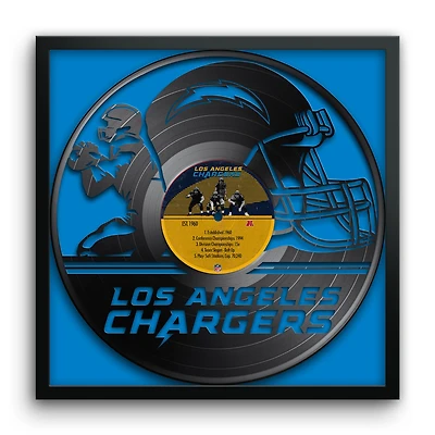 Los Angeles Chargers Framed 13" x 13" Vinyl Record Art Print