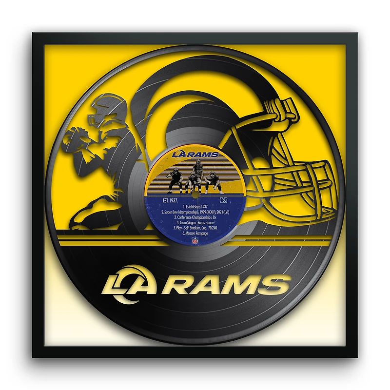 Los Angeles Rams Framed 13" x 13" Vinyl Record Art Print