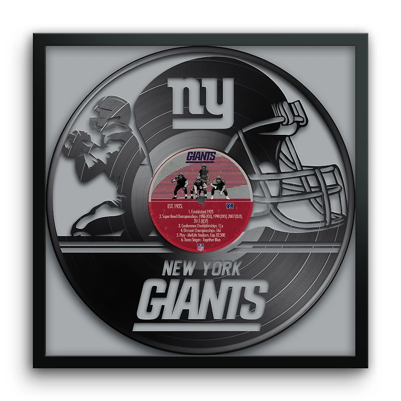 New York Giants Framed 13" x 13" Vinyl Record Art Print