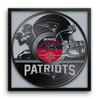 New England Patriots Framed 13" x 13" Vinyl Record Art Print