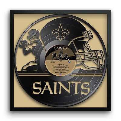 New Orleans Saints Framed 13" x 13" Vinyl Record Art Print