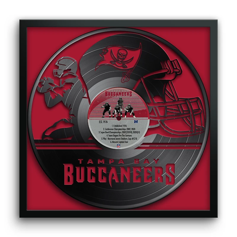 Tampa Bay Buccaneers Framed 13" x 13" Vinyl Record Art Print