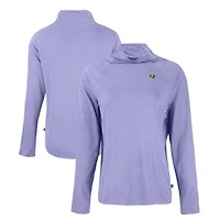 Women's Cutter & Buck Lavender Baltimore Ravens Coastline Epic Comfort Eco Recycled Funnel Neck Raglan Pullover Sweatshirt