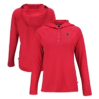 Women's Cutter & Buck Red Arizona Cardinals Coastline Epic Comfort Eco Recycled Raglan Pullover Hoodie