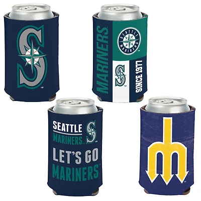 WinCraft Seattle Mariners 4-Pack 12oz. Can Cooler Set