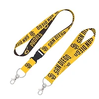 WinCraft San Diego Padres 2-Pack Lanyard with Detachable Buckle & Key Strap Set
