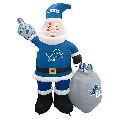 Detroit Lions 7' Inflatable Santa