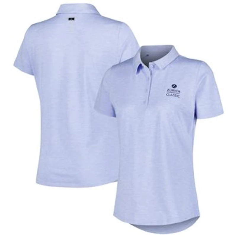 Women's Under Armour Light Blue The Zurich Classic Playoff Heather Polo
