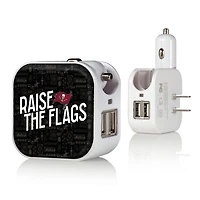 Keyscaper White Tampa Bay Buccaneers 2-In-1 USB Charger