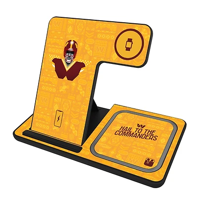 Keyscaper Black Washington Commanders 3-in-1 Charging Station