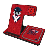 Keyscaper Black New England Patriots 3-in-1 Charging Station