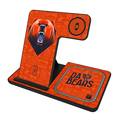 Keyscaper Black Chicago Bears 3-in-1 Charging Station