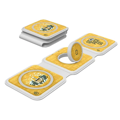 Keyscaper White Green Bay Packers 3-in-1 Foldable Charger